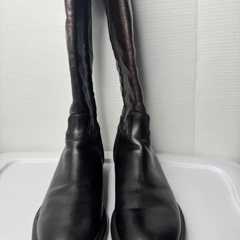 Tory Burch Brown Leather Riding Boots - Picture 3 of 15